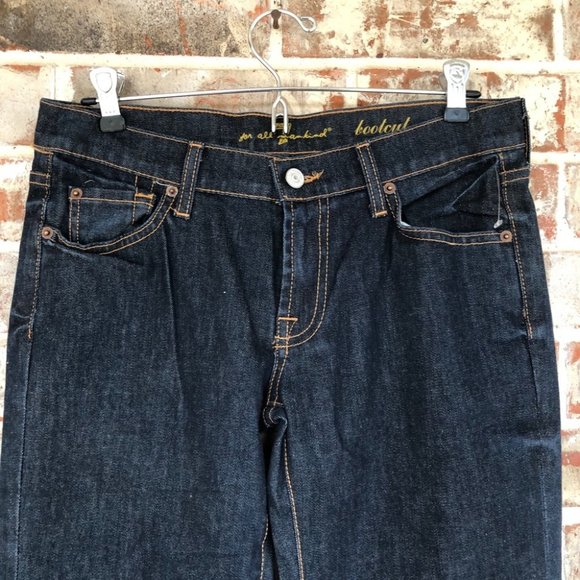 NWOT 7 For All Mankind Dark Rinse Bootcut Jeans 28 - Picture 4 of 11